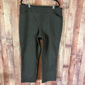 Croft & Barrow Black Patterned Pants Size 14‎ Short